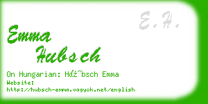 emma hubsch business card